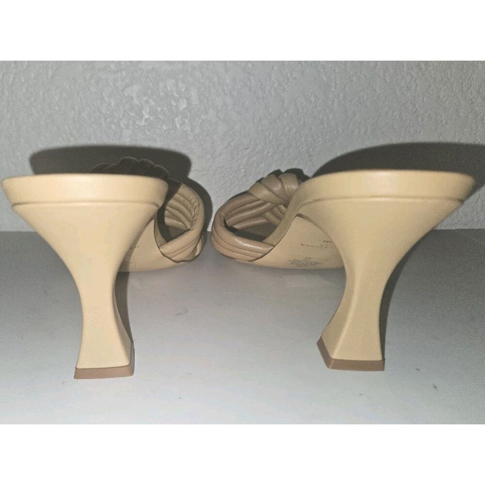 New! Marc Fisher Ltd Notted Heel, Tan Square toe Sandals Sz 10M - Picture 8 of 12